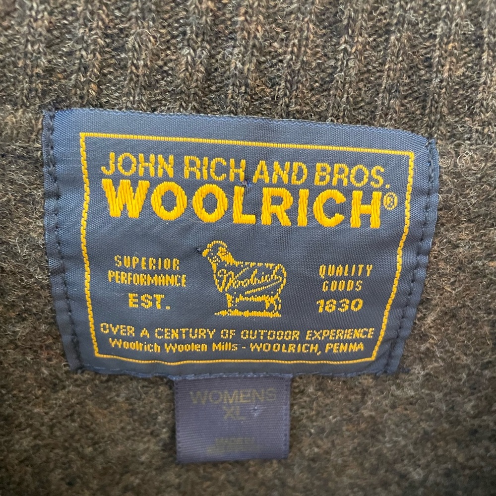 Vintage Woolrich Lambs Wool Vest HOMESTEAD Brown Topiary Plant Cottagecore XL - Picture 3 of 8